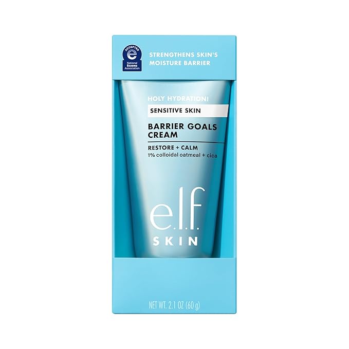 e.l.f. SKIN Holy Hydration! Barrier Goals Cream, Rich Face Moisturizer For Hydrating & Soothing, Helps Visibly Reduce Redness, Vegan & Cruelty-Free