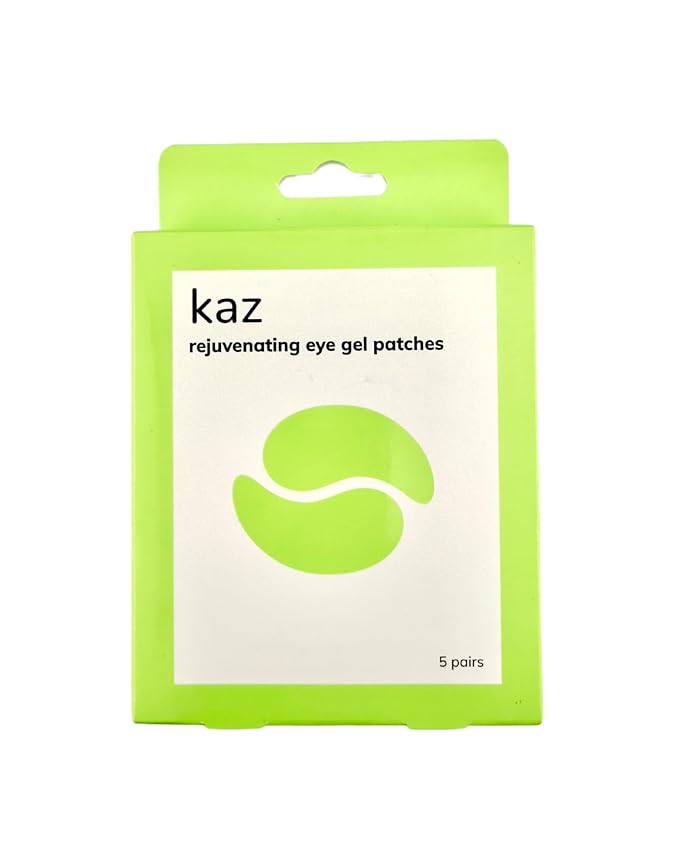 Waxness Kaz Rejuvenating Eye Gel Patches with Caffeine, Hyaluronic Acid & Extensin for Dark Circles & Puffiness, 5 Pair – Professional Skin Care