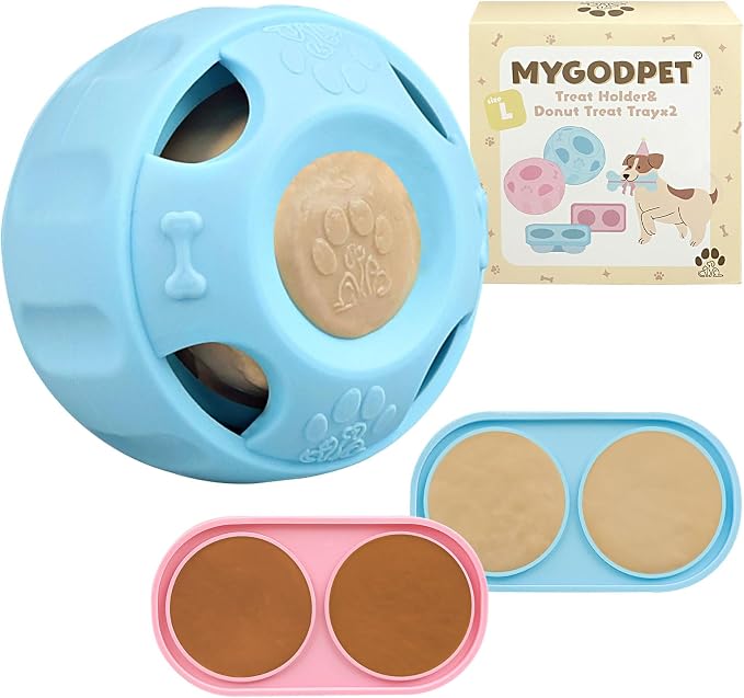 Party Popsicle and Treat Tray, Silicone Long-Lasting Interactive Dog Toys, Frozen Treat Dispensing, Keep Your Pup Busy, Compatible with Woof Pupsicle Chicken Refill Pops, for Dogs 25-70 lbs