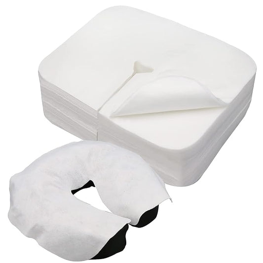 300 Count Disposable Face Cradle Covers, Massage Face Covers Medical-Grade Ultra Soft Large Headrest Covers for Massage Tables & Massage Chairs