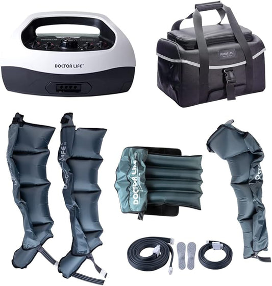 DOCTOR LIFE Full Body Recovery System (FSA HSA Approved), Sequential Air Compression Device, Foot and Leg Recovery Boots, Arm and Waist, Improved Blood Circulation and Fast Recovery (SP-2000, XL)