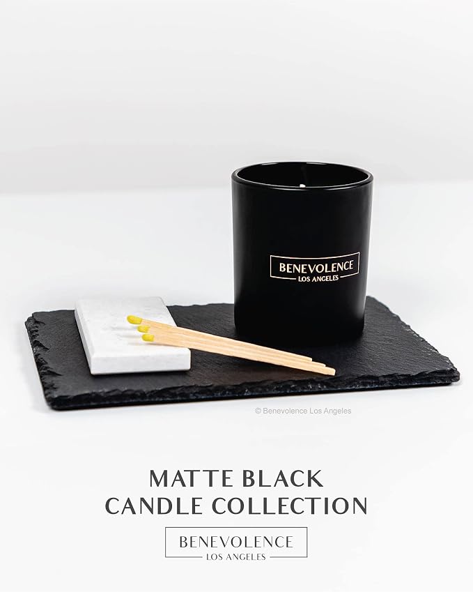 Benevolence LA Premium Oud Wood Scented Candle – Long-Lasting, 45-Hour Burn – Luxury Natural Soy Candle for Home – Aromatherapy & Room Decor – 8oz