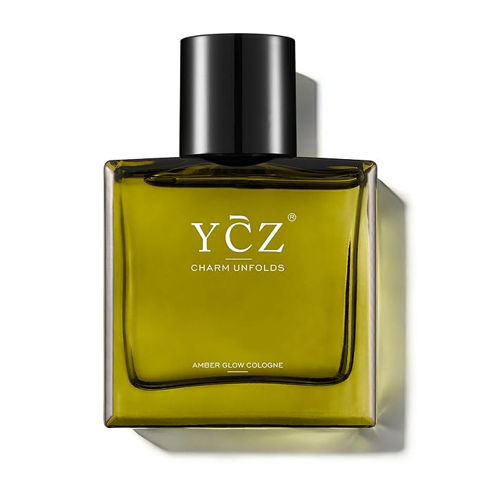 Ycz AMBER GLOW Cologne for Men Aromatic Citrus Fragrance with Bergamot, Crisp Apple & Warm Woody Notes, 1.7oz Eau de Parfum, Premium Men's Perfume for Office, Casual & Daily Wear