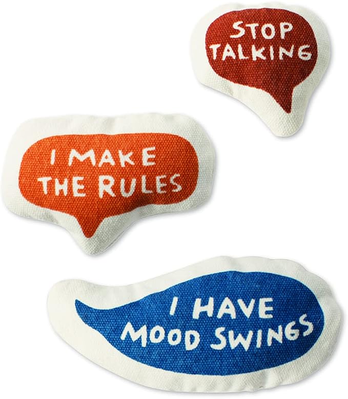 Fringe Studio MR. Listen UP Durable Cotton Canvas Cat Toy, 3PCS Set, PetShop Collection (904024)