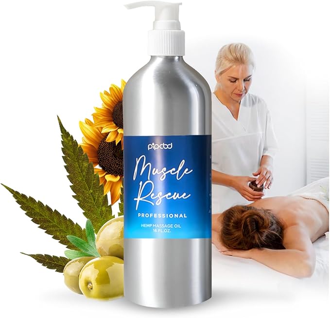 Hemp Based Massage Oils for Couples & Date – Natural Massage Oil for Muscle Relaxing | Natural & Clean Ingredients, Body Oil for Men, Women | Professional bottle16 Fl Oz