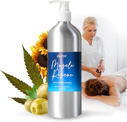 Hemp Based Massage Oils for Couples & Date – Natural Massage Oil for Muscle Relaxing | Natural & Clean Ingredients, Body Oil for Men, Women | Professional bottle16 Fl Oz