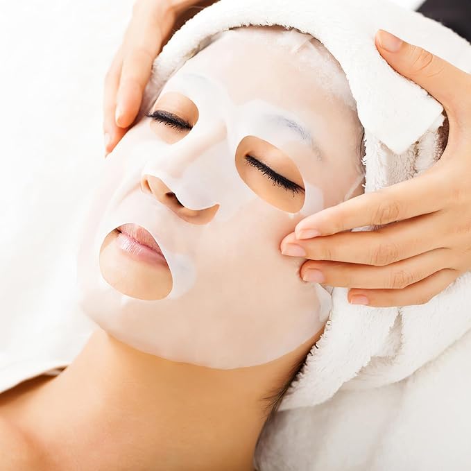100 Pieces Diy White Facial Mask Pre-cut Spa Skin Care Skin Fiber Mask Sheets for Home Beauty Salon