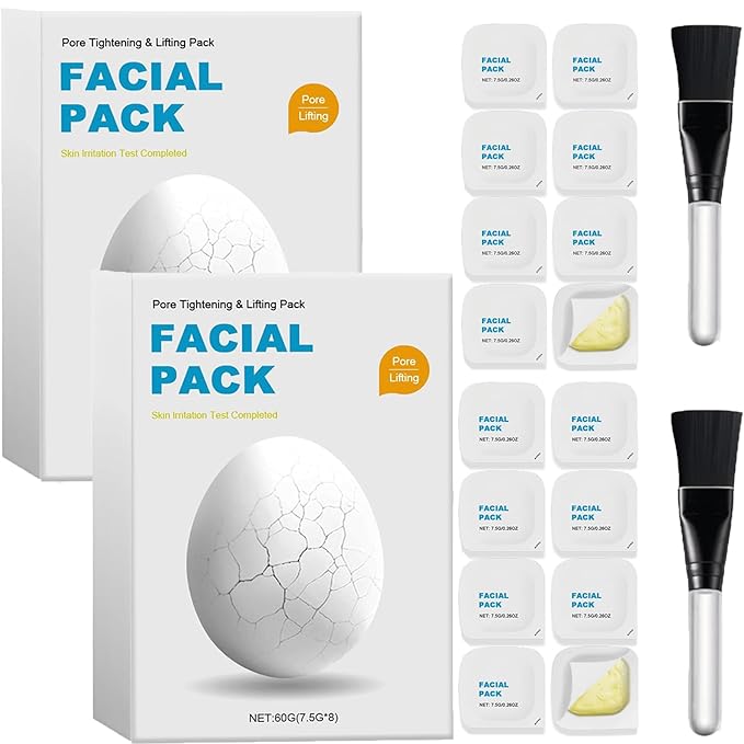 Zombie Facial Mask,Zombie Mask Facial,Hydrating Skincare Face Mask,Moisturizing No-Wash Peel-off Mask,Shrink Pore,Pore Tightening & Lifting Deep Cleansing Clay Mud Mask,2Boxes(2PCS)