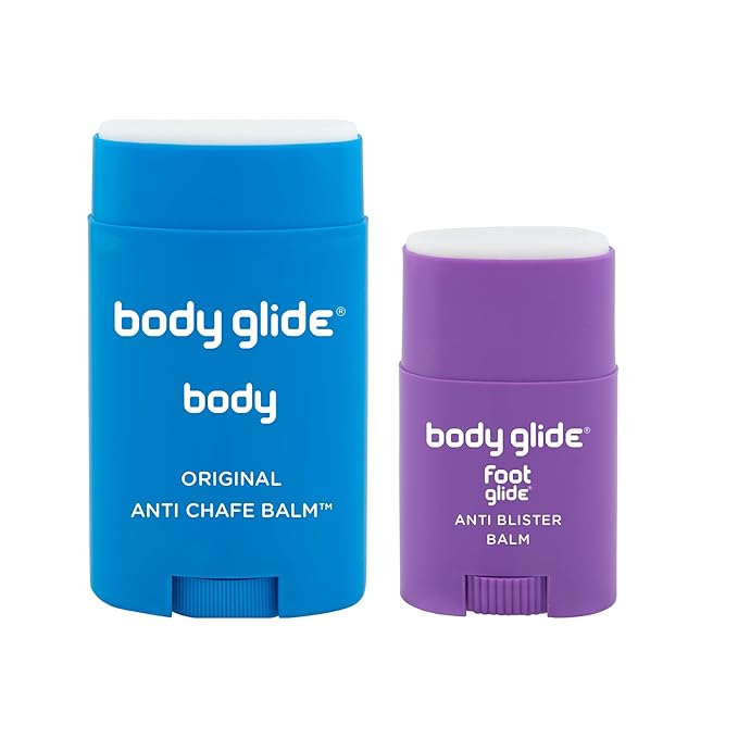 Body Glide Body & Foot Glide Gift Set | Complete Skin Protection for Sports, Play & Everyday | 1.5oz Body Anti Chafing Stick & 0.8oz Foot Glide Blister Prevention Stick