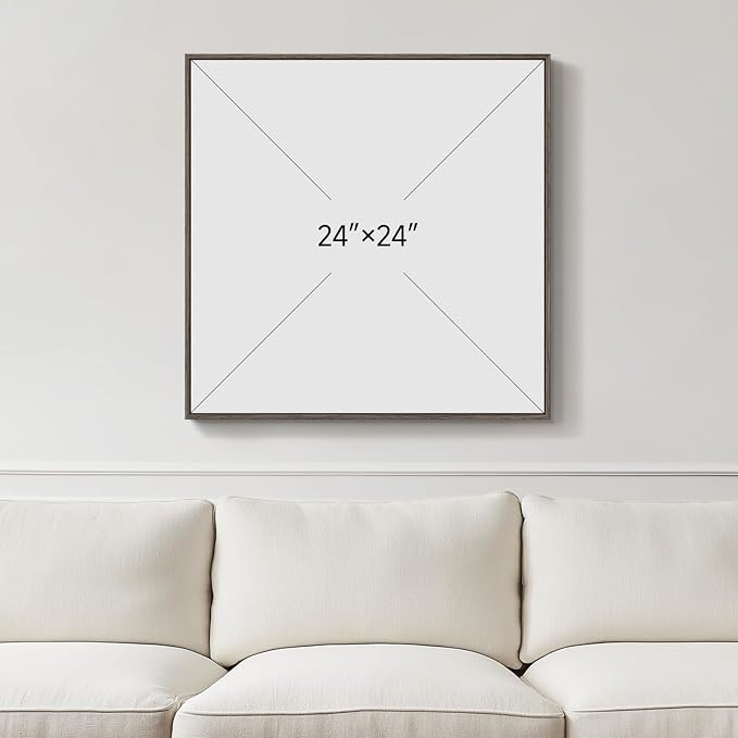 Framed Sage Green Abstract Canvas Wall Art for Living Room Decor, 24x24 In | Sage green, Canvas prints, Abstract pictures, Minimalist artwork, Square paintings, Dining room, Bedroom, Hallway wall decor