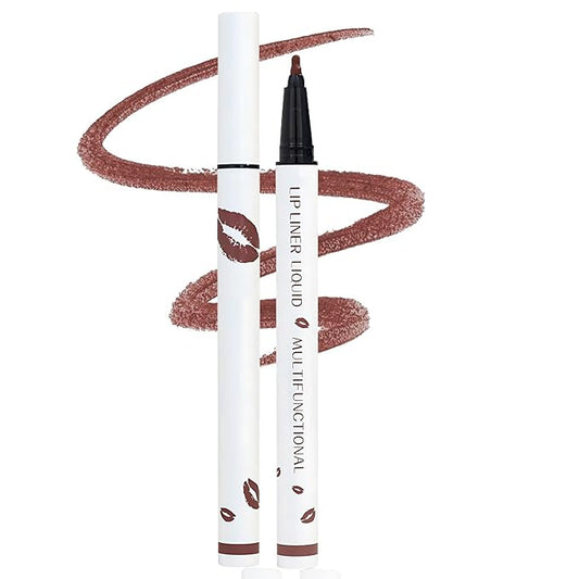 Longwear Liquid Lip Liner, 2025 New 2-in-1 Lip Liner Liquid Pen, Waterproof Long-Lasting Matte Liquid Lipstick for Women (11)
