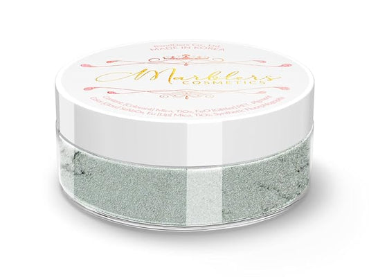 MARBLERS Fine Natural Mica Powder [Teal Gray] 0.11oz (3g) | Highly Pigmented | Non-Toxic, Vegan, Cruelty-Free | Eyeshadow, Body Butter, Nail Polish, Nail Art | Party, Body, Face Makeup
