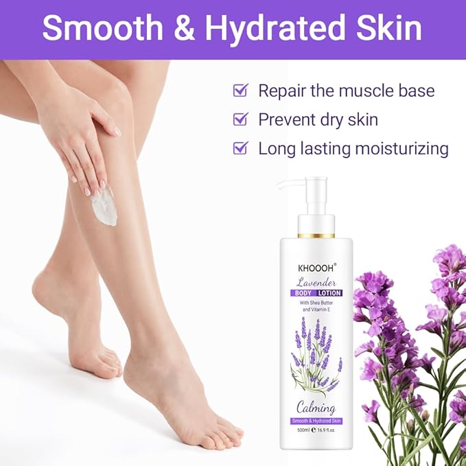 Moisturizer Skincare Dry Skin Body Lotion Intense Healing Body Lotion for Very Dry (Lavender)