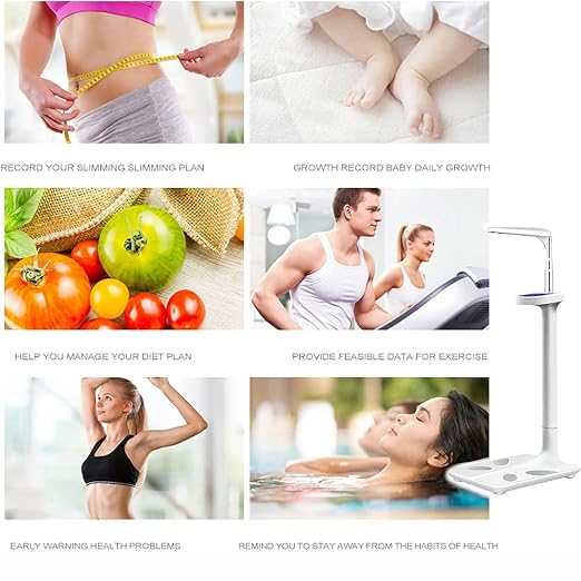 Electronic Height and Weight Scale, Office Scale,Smart Scale with LCD Display, Display Weight, Height, Obesity Value,