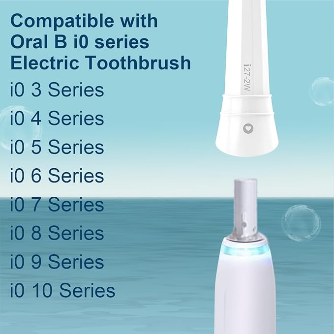6PCS iO Replacement Heads Compatible with Oral b iO 2/3/4/5/6/7/8/9/10 Series Electric Toothbrush,Gum Care Toothbrush Head Compatible with Oral b iO Replacement Heads,White