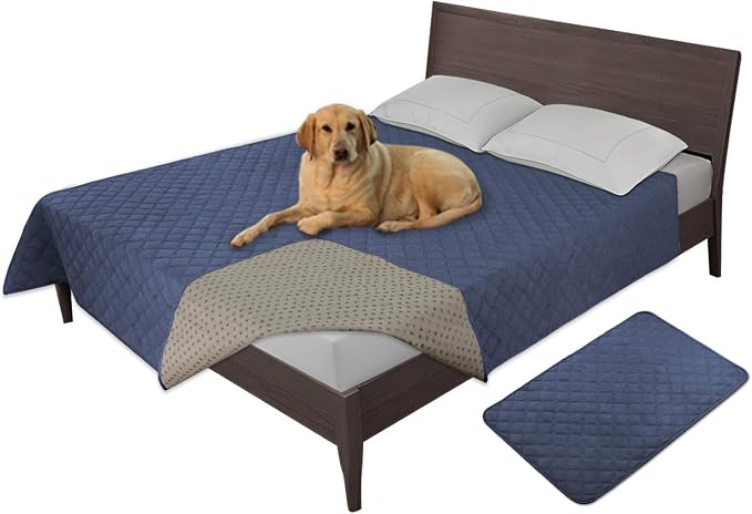 Easy-Going Waterproof Dog Bed Cover, Non-Slip Pet Blanket, 68x82in, Navy | Leakproof Couch Cover, Machine Washable Furniture Mattress Protector, Soft Sofa Mat For Dogs, Pet Friendly