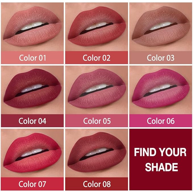 Nude Pink Gradient Matte Lipstick Crayon Lip Liner pencil,Crayon Form and Cone Tip 2-in-1 Lip Liner and Lipstick Lip Combo Set Achieve Flawless Contour Gradual Ombre Effect lip Pencil for Old Women