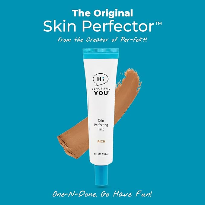 RICH - BE YOU SKIN Perfecting Tint with Hydrating Benefits - The Original Skin Perfector from the Creator of per-fekt - Lightweight, Natural Finish veryday Use. Enhance Skin Tone.