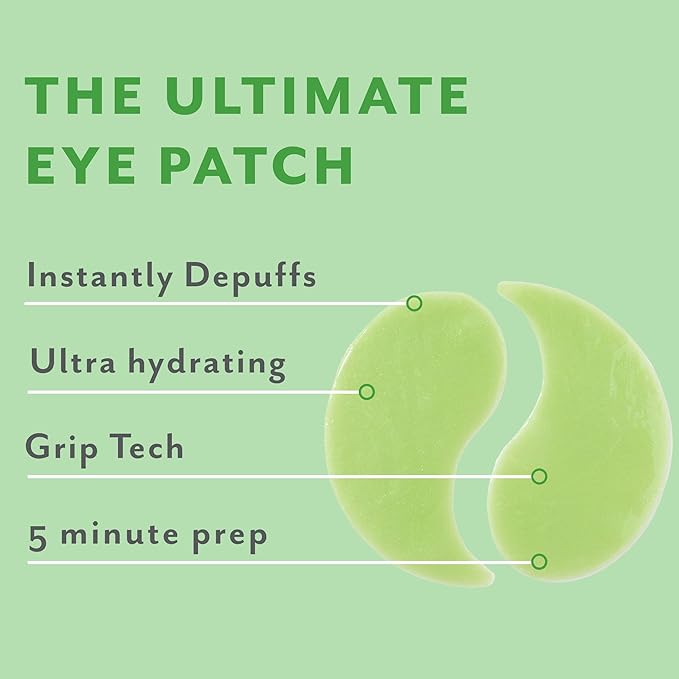 Patchology Serve Chilled Cool Crush Hydrogel Under Eye Patches for Puffiness – Cryo-Inspired Cooling | No-Slip Grip-Tech | Peptides, Caffeine, Cucumber, Arnica | 5 Pairs
