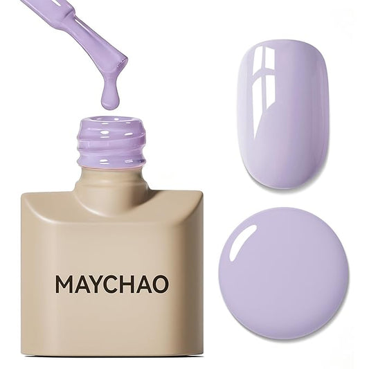 MAYCHAO 15ML Lilac Purple Gel Nail Polish 1Pc Violet Purple Gel Polish Soak Off UV LED Nail Polish Nail Art Starter Manicure Salon DIY at Home, 0.5 OZ