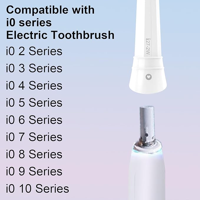 iO Replacement Heads Compatible with Oral b iO 2/3/4/5/6/7/8/9/10 Series Electric Toothbrush,Gum Care Toothbrush Head Compatible with Oral b iO Replacement Heads,White