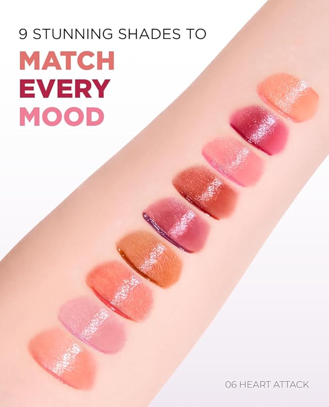 EITHER& Dewy Syrup Tint 06 – Heart Attack | Vibrant & Fresh Color Lip Tint, All-Day Juicy Glow, Smudge-Proof, Hydrating, Long-Lasting, Non-Sticky Formula (4.3g)