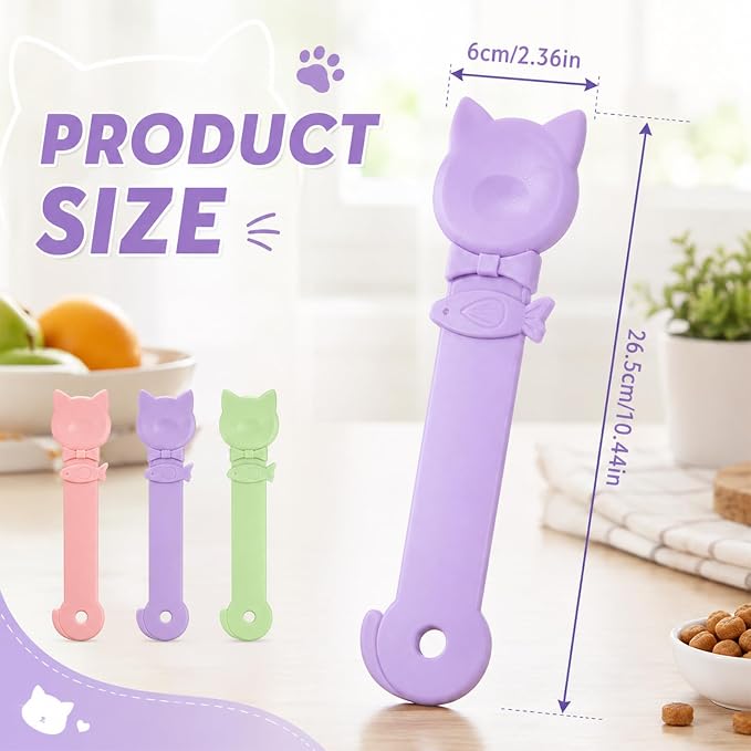 Cat Squeeze Treat Spoons, 3 PCS Lickable Cat Treat Spoon Pet Strip Feeder Spoons Multi-function Cats Treats Dispenser Feeder for Wet Food, Licky Treats, Squeeze Tubes & Strips