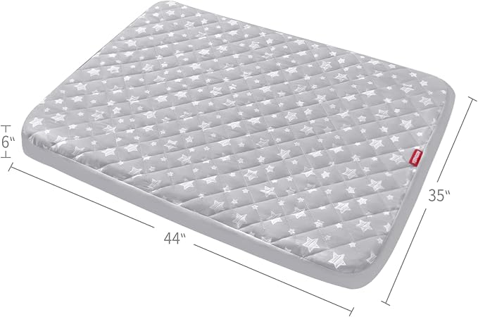 Waterproof Dog Bed Covers Replacement Lovely Grey Star Print, 35x44 Inches | Washable Pet Hair Easy to Remove, Noiseless Quilted Puppy Pet Bed Cover, for Dog/Cat, Cover Only