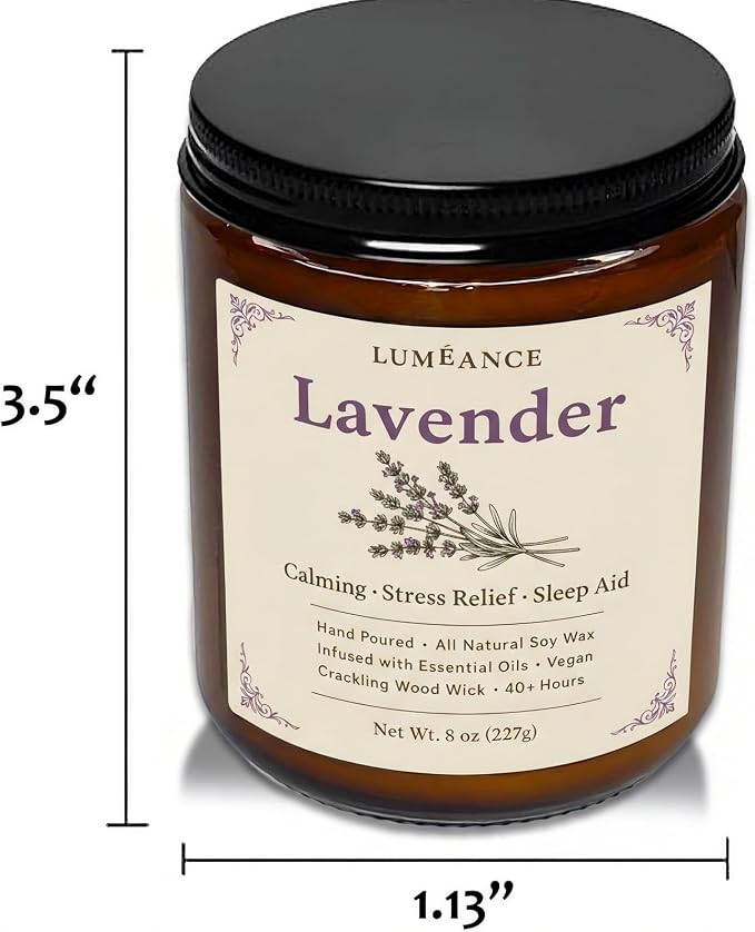 Wild Pine Candles for Home Aromatherapy, Hand Poured in Small Batches, 8oz Crackling Wood Wick Candle, 40+ Hours, 100% Soy Wax with Essential Oils, Winter Decor Gift