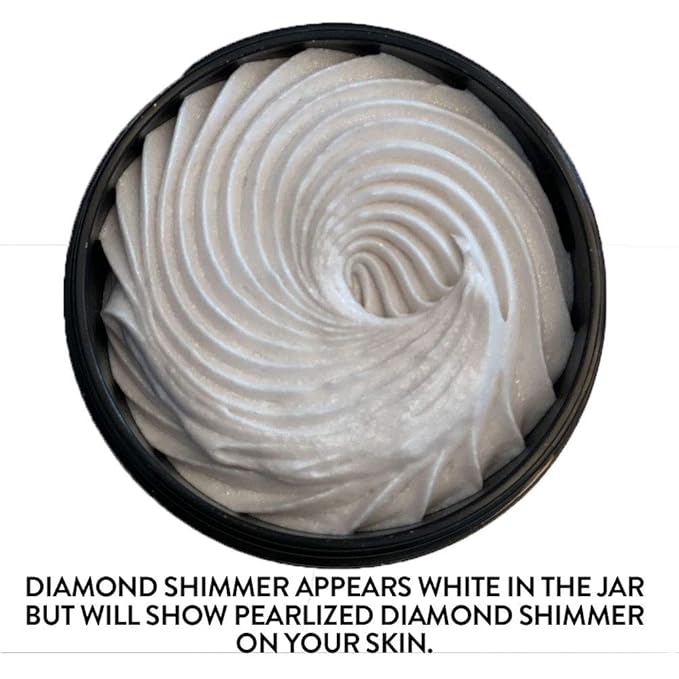 GLIMMER GODDESS Shimmer Body Butter with Organic Whipped Shea Butter for Hydration, Moisturizing & Silky Natural Glow - Bronze, Diamond & Rose Gold in Sexy, 2oz, Pack of 3