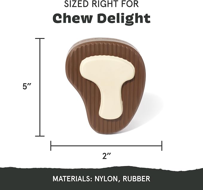 BarkBox Super Chewer Tough Dog Chew Toys - Large | for Aggressive Chewers, Dental Stimulating T Bone