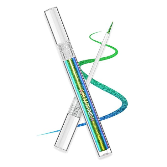 Multichrome Liquid Eyeshadow,Chameleon Eyeliner Colorful Eye Freckle Pen,Metallic Holographic Waterproof Long Lasting Smooth High Pigment Eyeshadow Highlighter Halloween Party Makeup(#605)