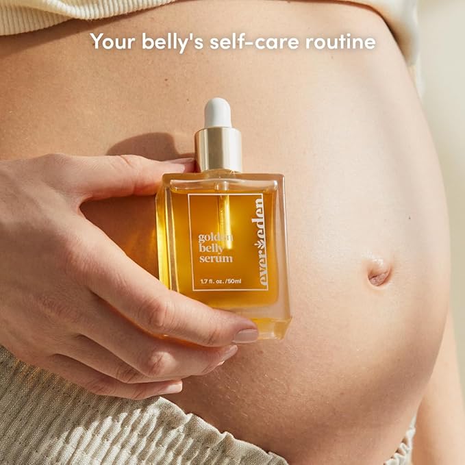 Evereden Mama Must-Have DUO - Golden Belly Stretch Mark Oil & Nourishing Stretch Mark Cream - Dermatologist-Developed Clean & Vegan Maternity Skin Care for Stretch Mark Reduction & Skin Hydration