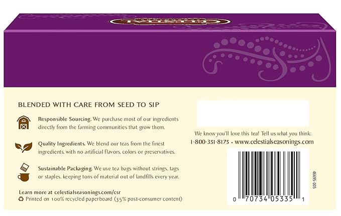 Celestial Seasonings Herbal Tea, Wild Berry Zinger, 20 Count (Pack of 3)
