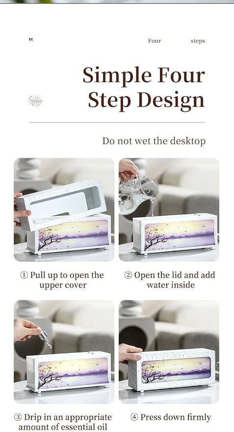 Essential Oil Diffuser 250ml, ITHUGE Fireplace Flame Aromatherapy Humidifier with 7 Color LED Lights, Ultrasonic Quiet Auto Shut-Off Timer for Home Bedroom Office