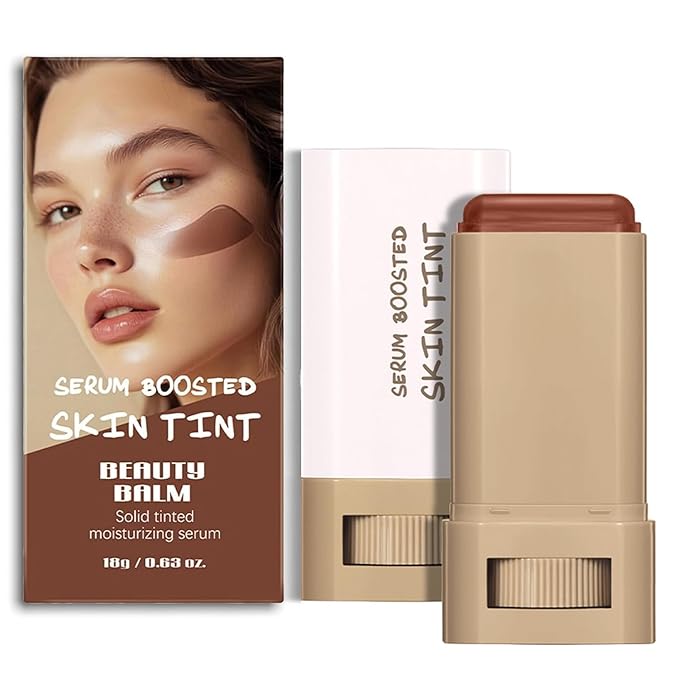 Beauty Balm Serum Boosted Skin Tint – Hydrating Tinted Moisturizer, Lightweight Solid Tinted Foundation Stick for Flawless, Sheer to Medium Coverage, Radiant & Dewy Finish, All-Day Wear (2#, 1)