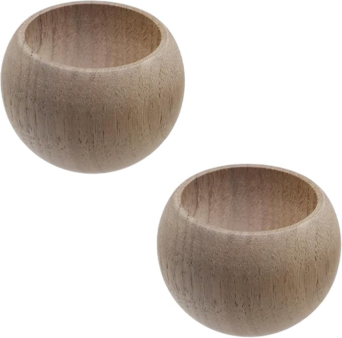 Wealrit 2 Pcs Small Round Wooden Essential Oil Diffusers, Egg-Shaped Walnut Wood Diffusers for Essential Oils Wooden Aromatherapy Diffusers(Walnut)