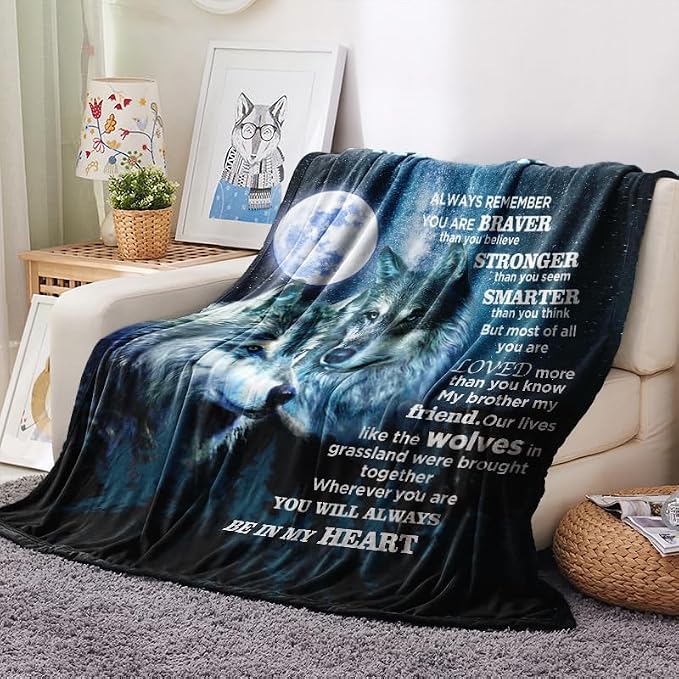 Best Brother Gifts from Sister for Birthday, Big Brother Birthday Gifts for Brother Adult from Sister,Birthday Gifts for Brothers from Sisters, 60"x50"Blanket