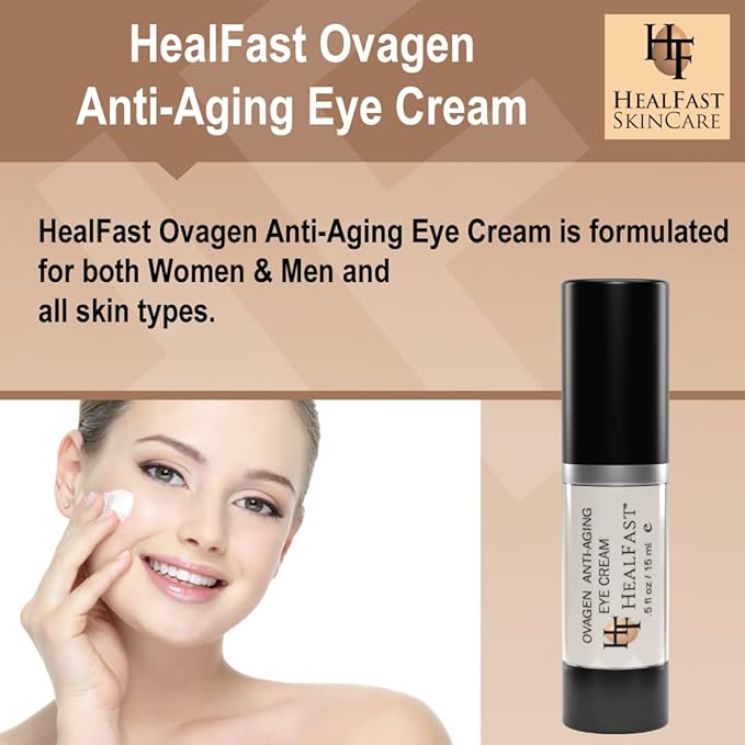 HealFast Ovagen Anti-wrinkle Eye Cream With Retinol (0.5 Oz) & Hyaluronic Acid To Brighten Dark Circles – Reduce of Puffiness – Suitable For All Skin Types
