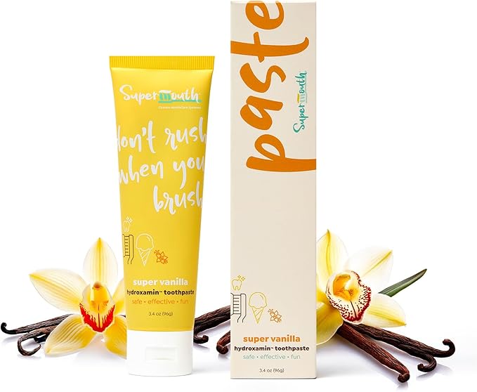SuperMouth Nano Hydroxyapatite Toothpaste – Non-Fluoride, Remineralizing, Eases Sensitivity, Whitens – Dentist Developed, Safe Clean Ingredients, Microbiome-Friendly, Adults & Kids, 4 Amazing Flavors