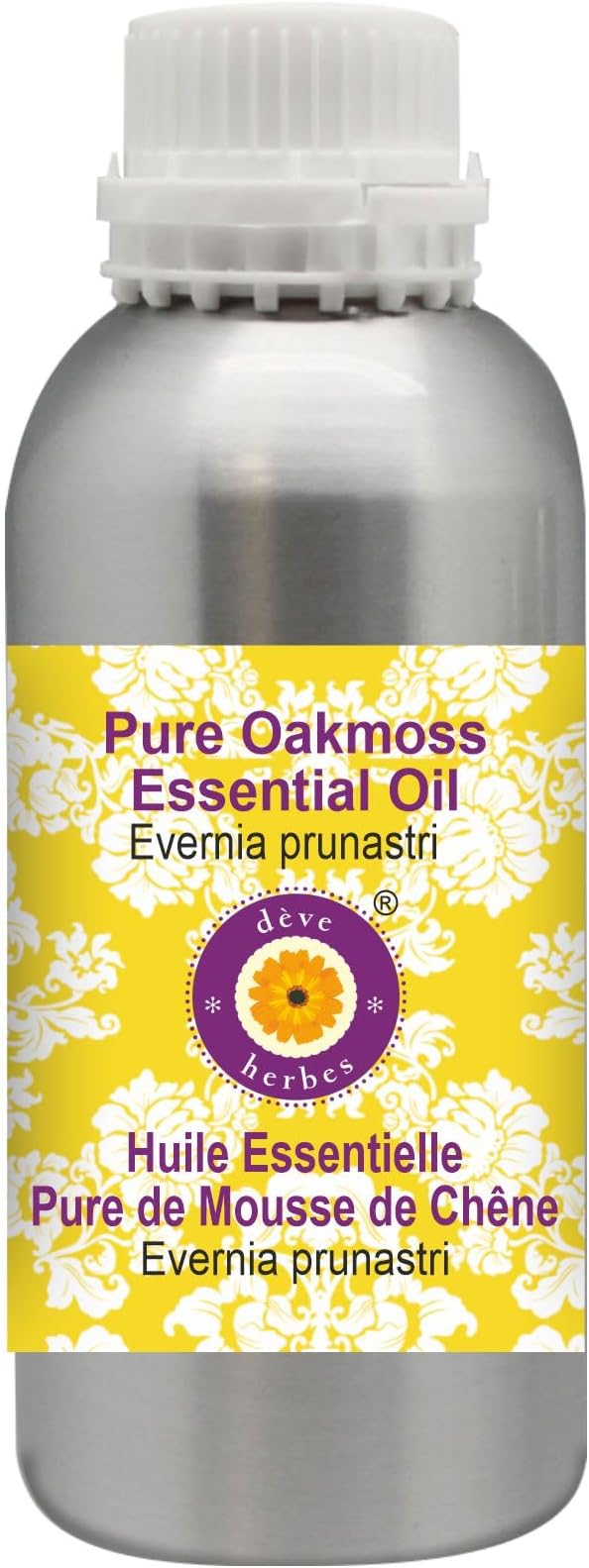 Deve Herbes Pure Oakmoss Essential Oil (Evernia prunastri) Steam Distilled 630ml (21 oz)
