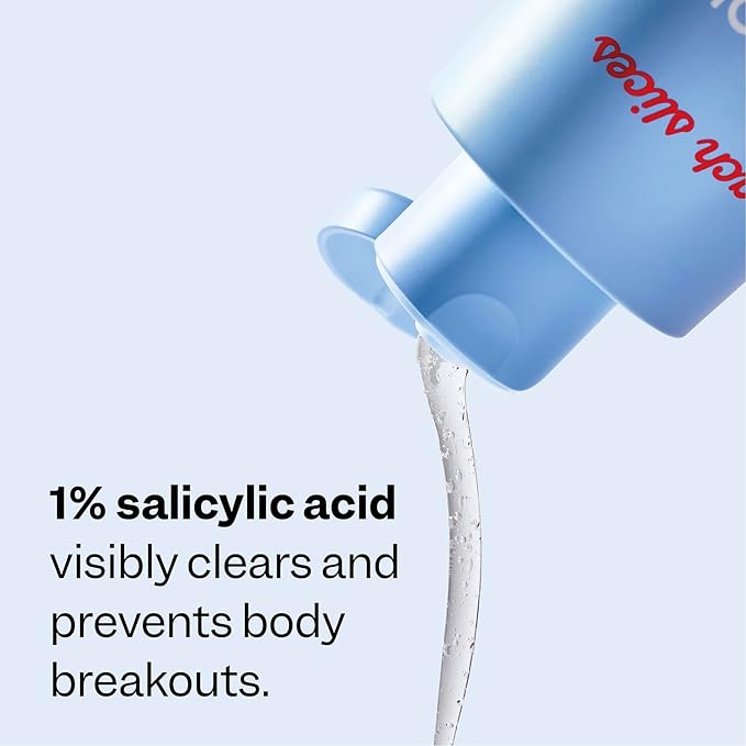Peach Slices - Breakout Banisher Body Wash (6.09 oz) - 1% Salicylic Acid & Glycolic Acid - Clear & Prevent Body Breakouts - Niacinamide & Cucumber - Vegan, Cruelty Free, Korean Skin Care & Beauty