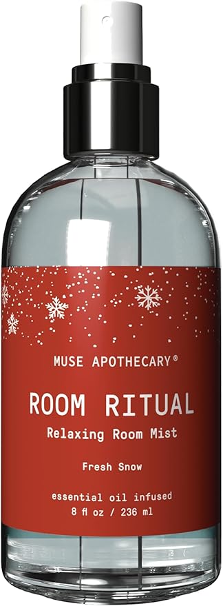 Muse Apothecary Room Ritual - Room Spray, Aromatic and Relaxing Room Mist, Air Freshener Spray, Infused with Natural Aromatherapy Essential Oils - 8 oz, Fresh Snow