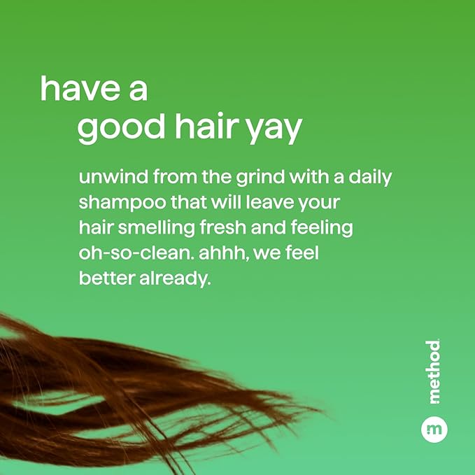 Method Everyday Shampoo, Daily Zen with Cucumber, Green Tea, and Seaweed Scent Notes, Paraben and Sulfate Free, 14 oz (Pack of 2)