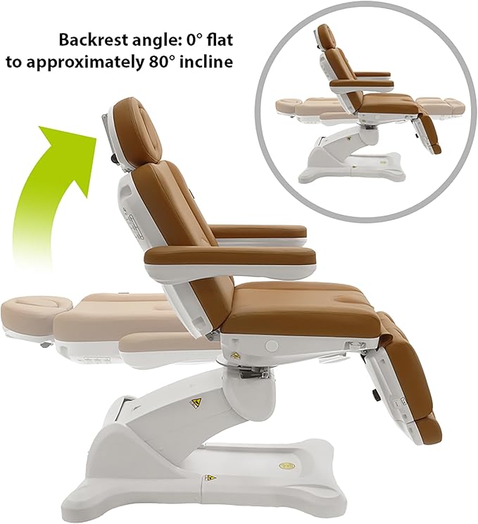 SKINACT Malibu Electric Medical Spa Treatment Table (Camel Orange)