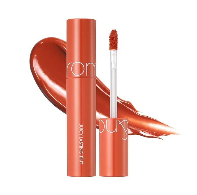rom&nd JUICY LASTING TINT #08 Apple Brown - K-Beauty Glossy Lip Stain for Hydrating, Long-Lasting & Natural 'Bare Juicy' Finish