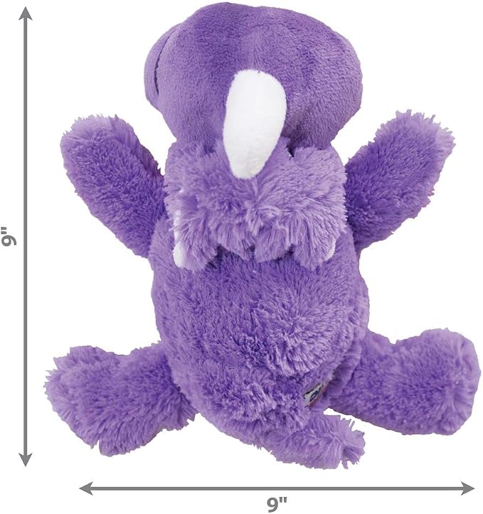 KONG Cozie Plush Dog Toy with Squeaker (Rosie the Rhino, Medium)