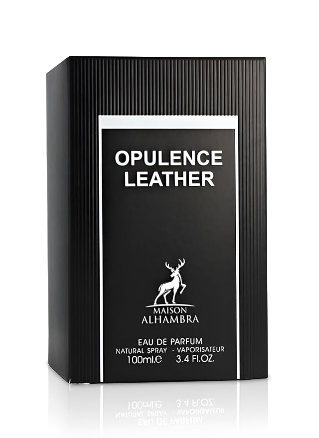 Maison Alhambra Opulence Leather for Men Eau de Parfum Spray, 3.4 Ounce / 100 ml