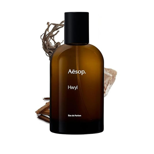 Aesop Hwyl Eau de Parfum | Smoky, Woody, and Vetiver Scent | Subtle Spice and Rich Earthy Aroma | Unisex | 3.3 oz