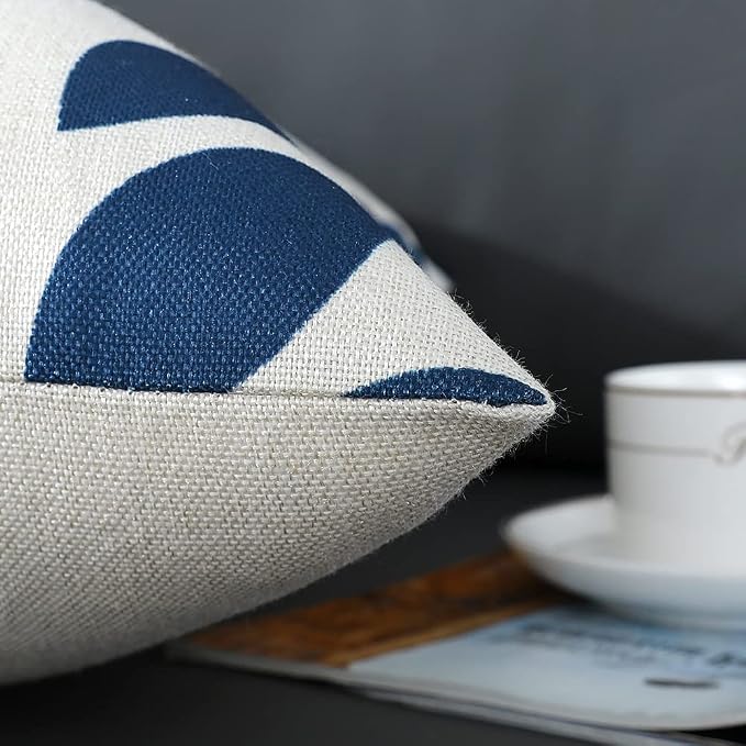 Throw Pillow Covers 18x18 Inch, Pillow Covers 18x18,Squar Pillow Covers Set of 4 Boho Modern Farmhouse Neutral Decorative Pillowcases Linen Cushion Case for Couch, Bed, Home Decor